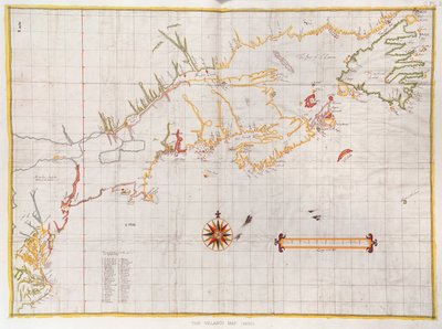 La mappa di Velasco, facsimile, 1610 da English School